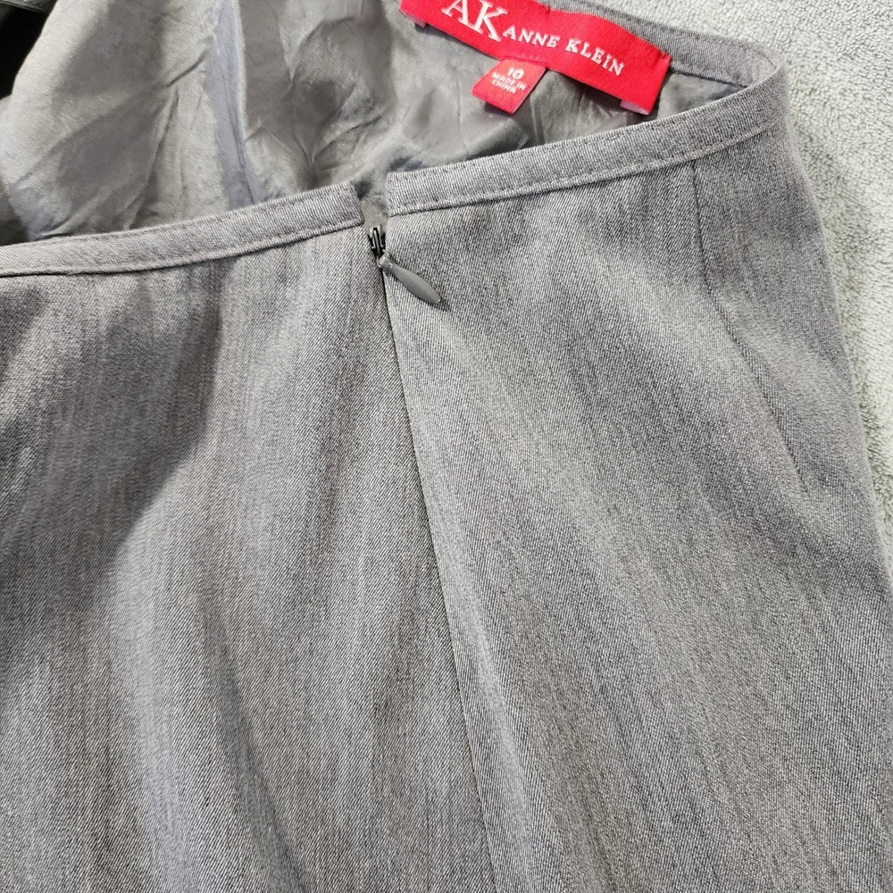 Anne Kline  Pencil‎ Skirt Women's Size 10 Gray Classic Business Casual Side Zip - Picture 6 of 9